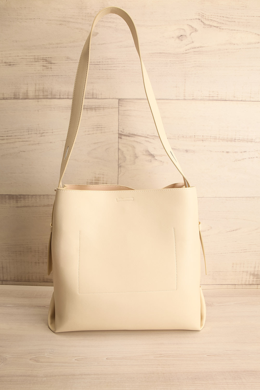 Beige leather shoulder bag best sale