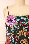 Myrine Straight Midi Dress w/ Flower Sequins | Boutique 1861 front close-up