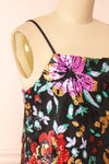 Myrine Straight Midi Dress w/ Flower Sequins | Boutique 1861 side close-up