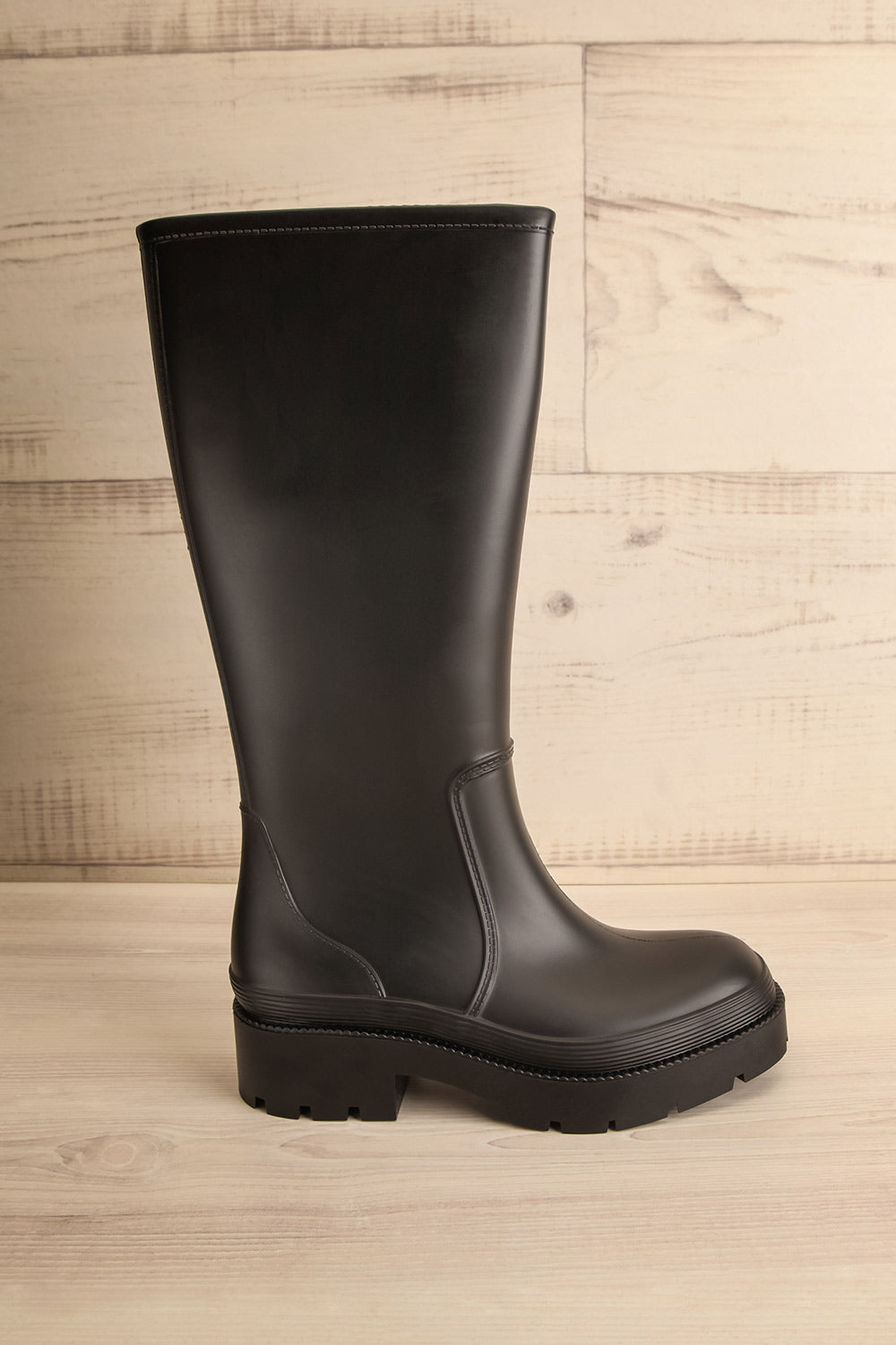 Mzuzu Matte Black Rain Boots | La petite garçonne side view