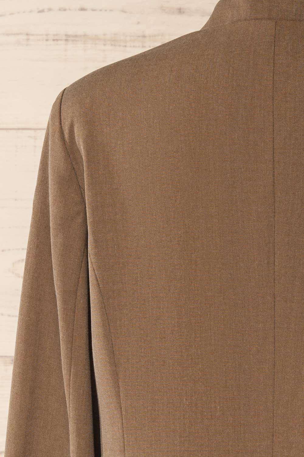 Nador Brown Button-Up Blazer | La petite garçonne back