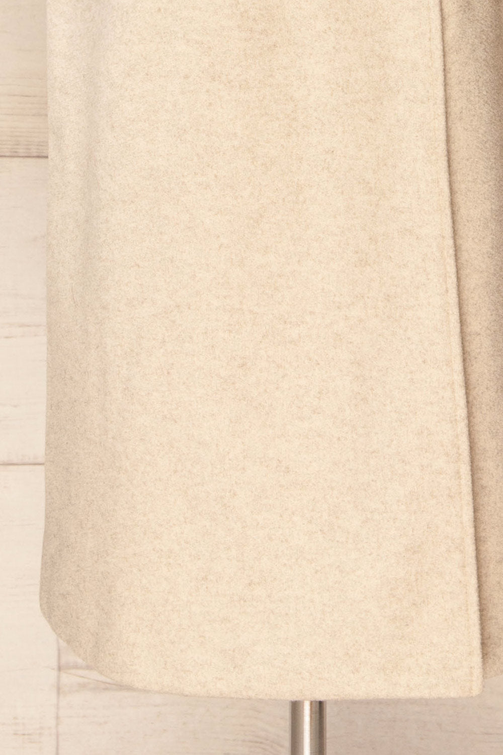 Namur Beige Double-Breasted Felt Coat | La petite garçonne bottom