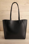 front view of Nanika Black Faux-Leather Tote Bag at La petite garçonne