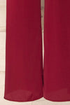 Nantwich Burgundy Silky Long-Sleeved Jumpsuit | La petite garçonne bottom