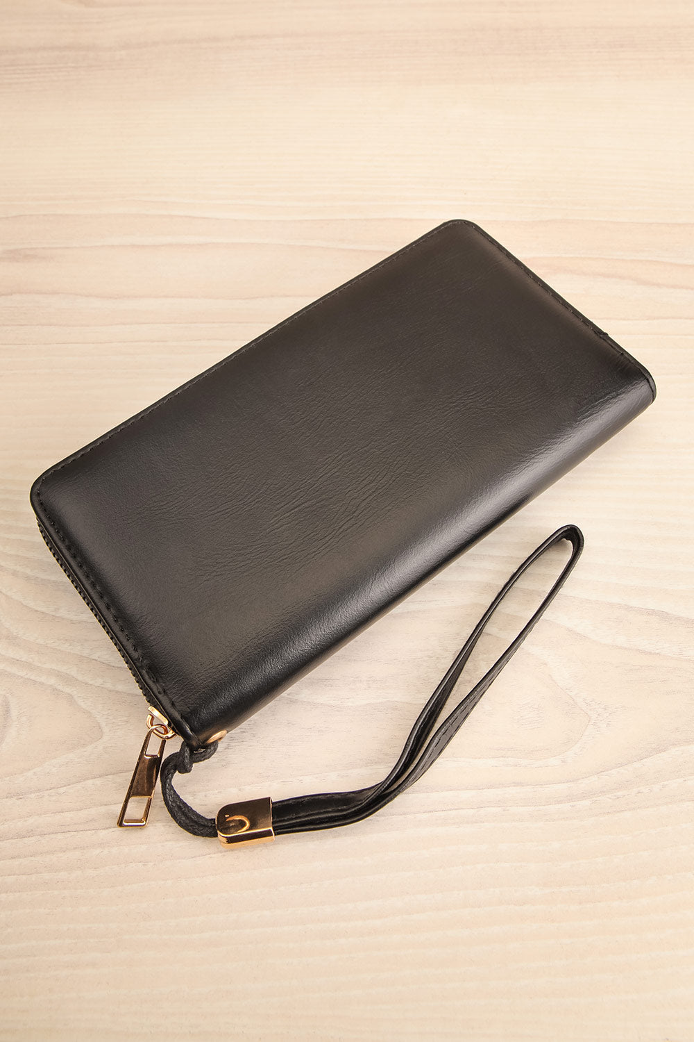 Naples Black Faux-Leather Wallet | La petite garçonne
