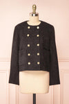 Nareve Black Vintage Style Tweed Jacket | Boutique 1861 front view