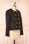 Nareve Black Vintage Style Tweed Jacket | Boutique 1861 side view