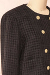 Nareve Black Vintage Style Tweed Jacket | Boutique 1861 side close-up
