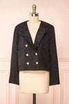 Nareve Black Vintage Style Tweed Jacket | Boutique 1861 open view