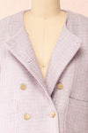 Nareve Lilac Vintage Style Tweed Jacket | Boutique 1861 open close-up