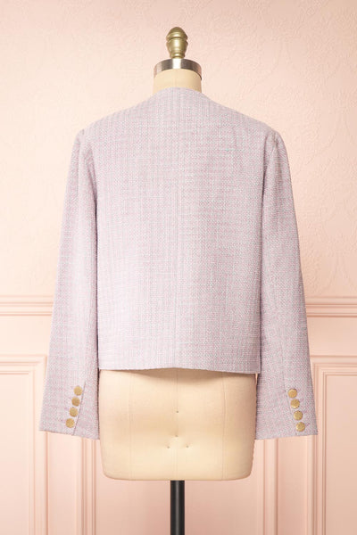 Nareve Lilac Vintage Style Tweed Jacket | Boutique 1861 back view