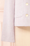 Nareve Lilac Vintage Style Tweed Jacket | Boutique 1861 sleeve