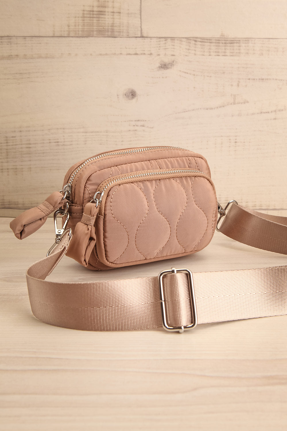 Narack Taupe Quilted Belt Bag | La petite garçonne side view