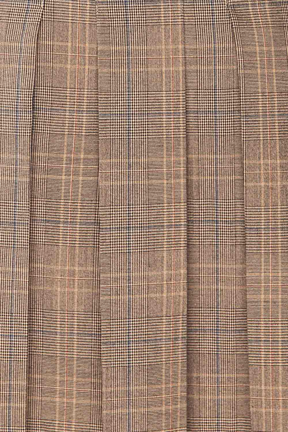 Narva Short Pleated Plaid Skirt | La petite garçonne fabric