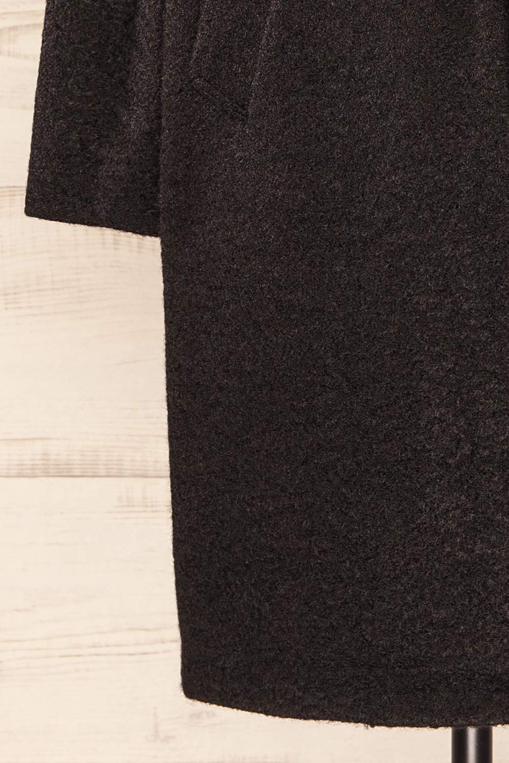 Naryn Black Felt Trench Coat | La petite garçonne bottom