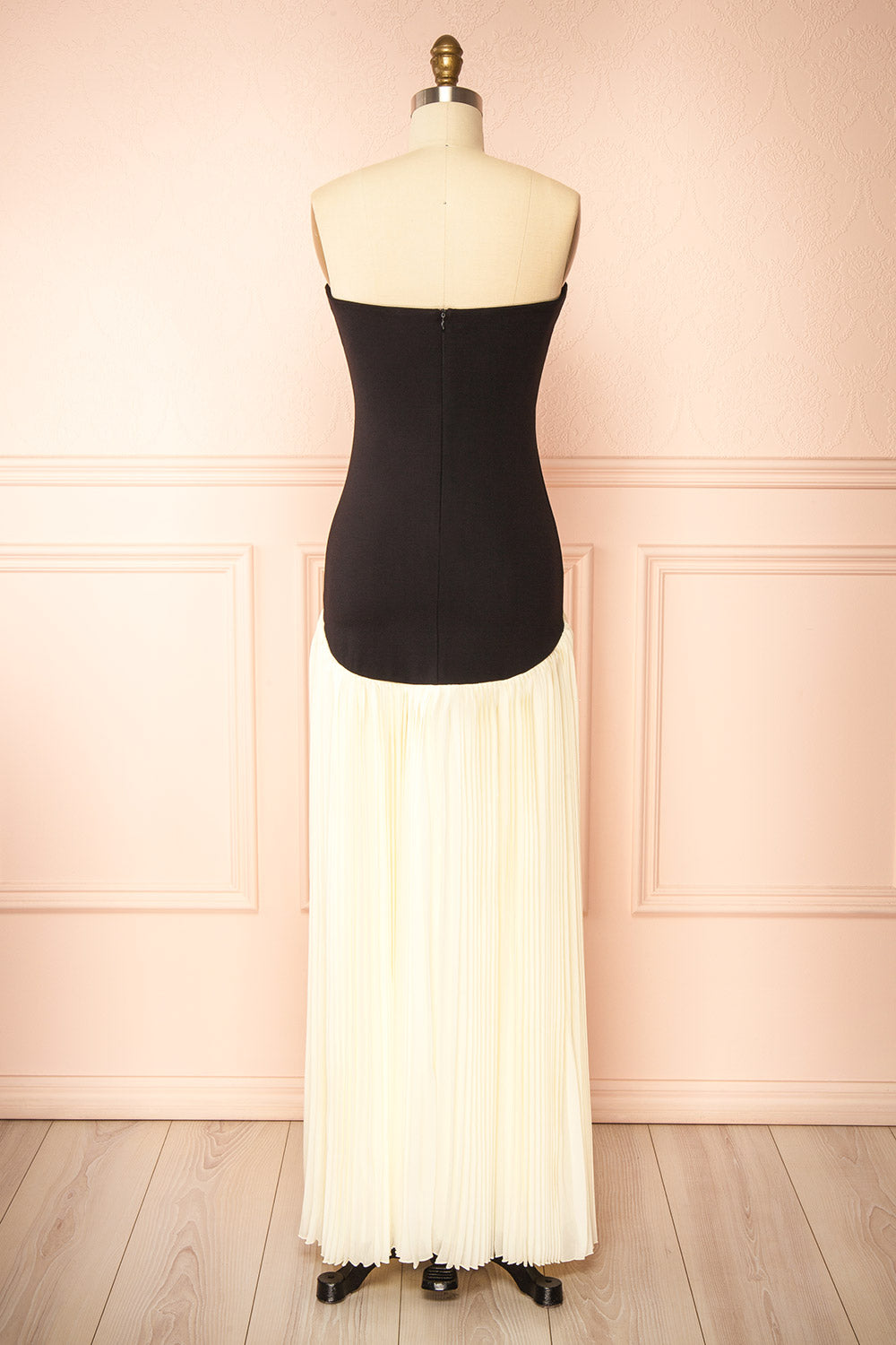 Nasrina Long Dress with Pleated Skirt | Boutique 1861 back view