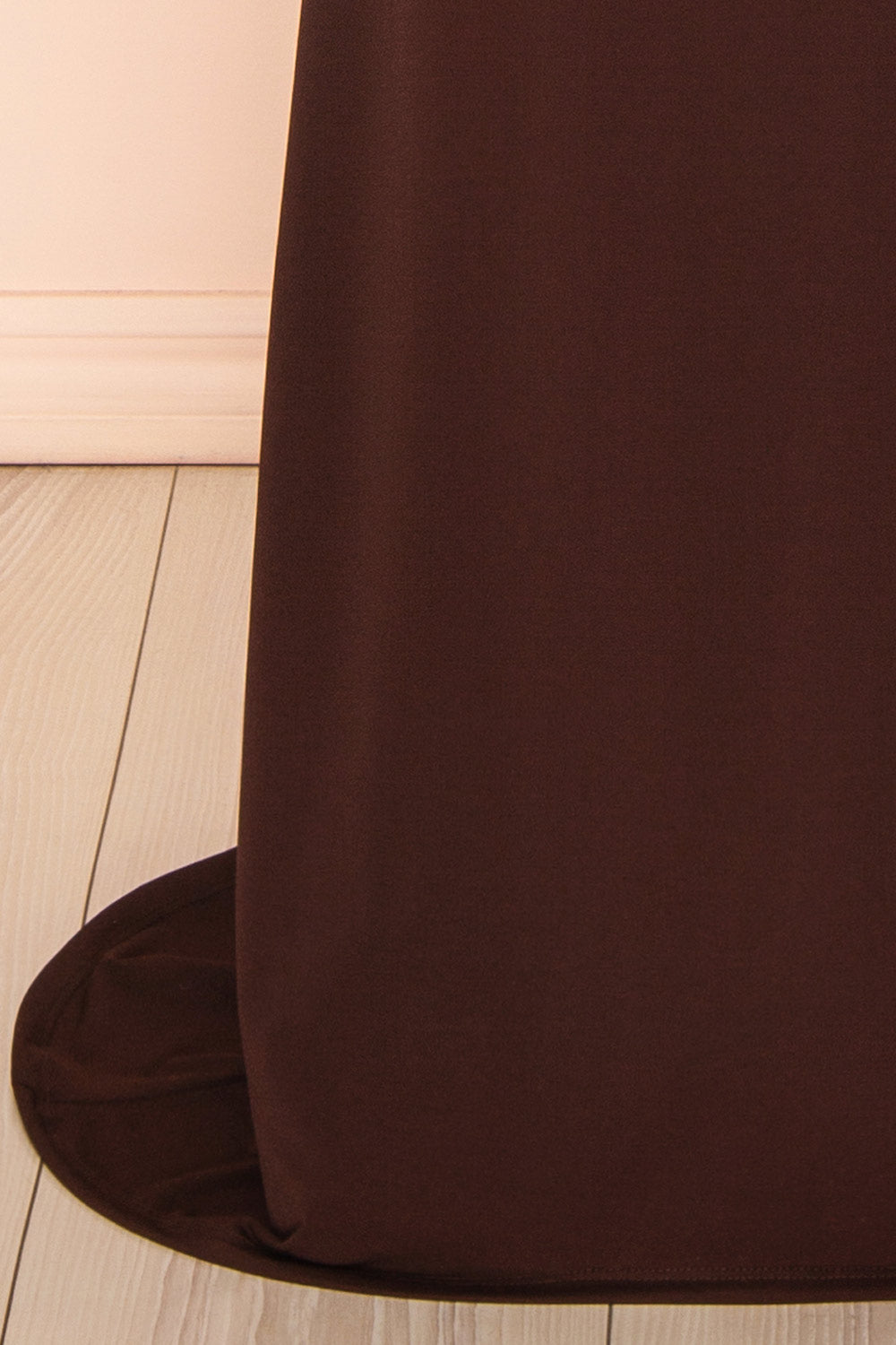 Nayla Brown Mermaid Maxi Dress with Open Back | La petite garçonne bottom