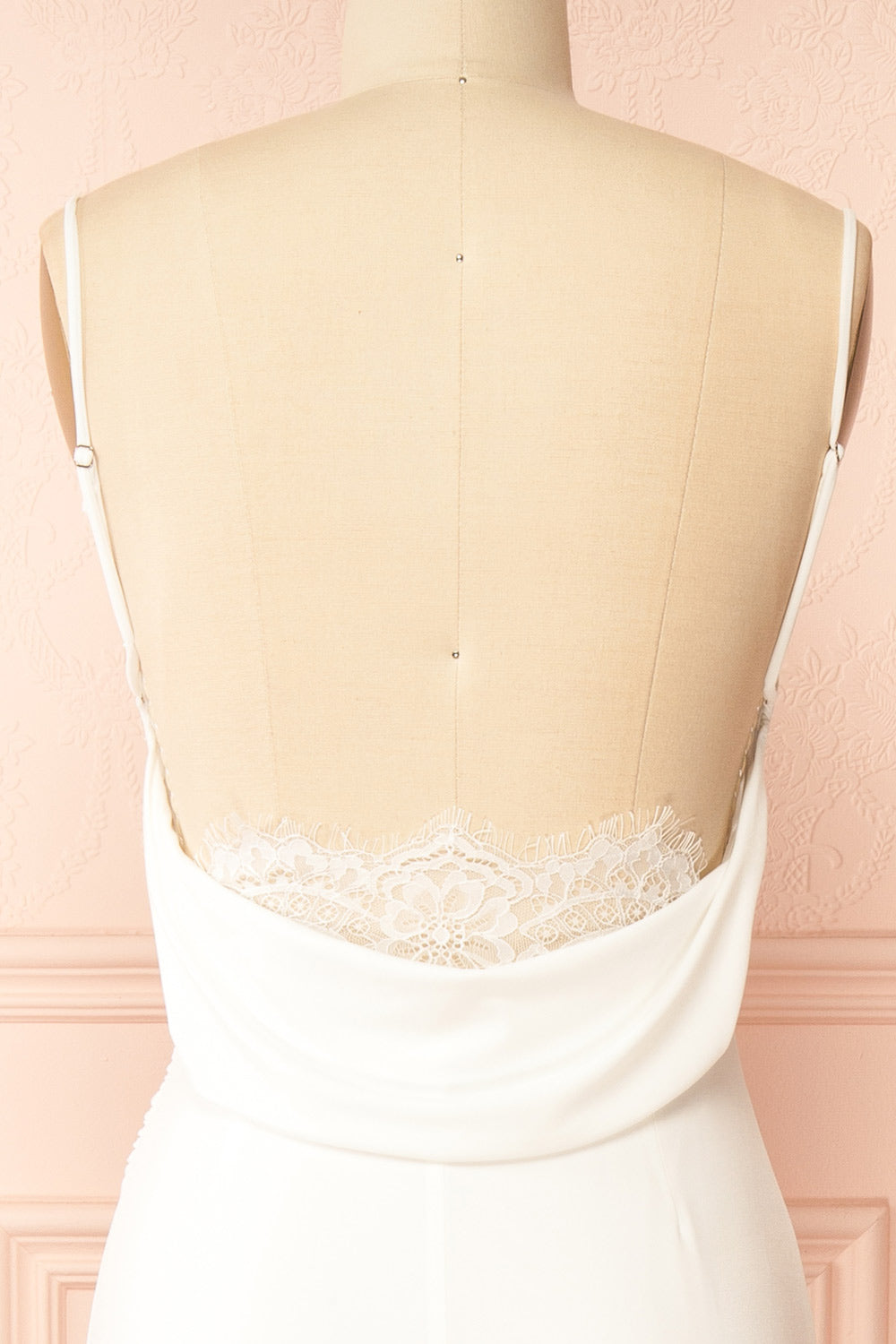 Naylee White Mermaid Bridal Maxi Dress with Open Back | Boudoir 1861 back