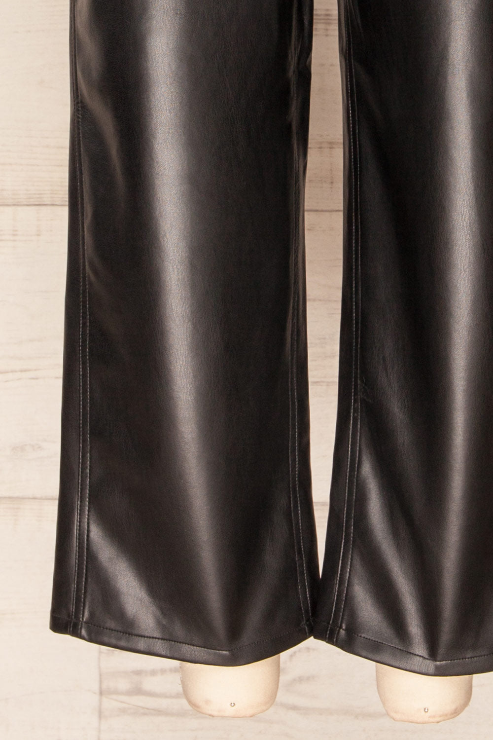 Ndjamena Black Faux Leather Overalls | La petite garçonne bottom