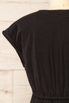 Neko Black Short Tie-Front Linen Dress | La petite garçonne back