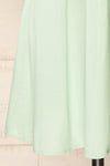 Neko Mint Short Tie-Front Linen Dress | La petite garçonne bottom