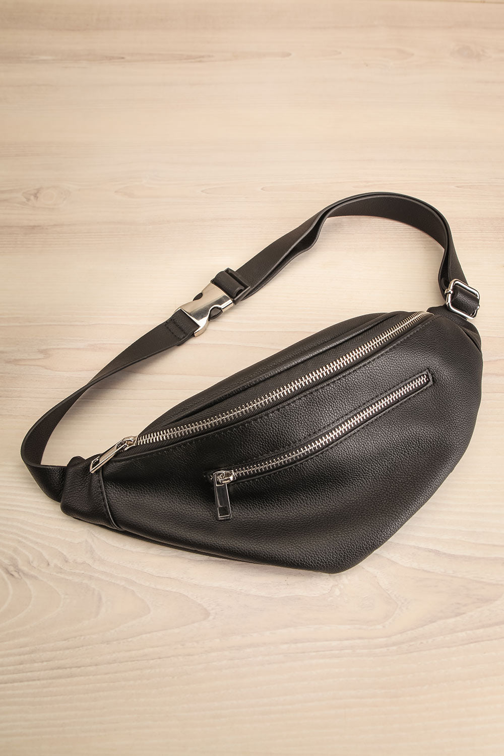 Nemonade Black Faux-Leather Fanny Pack | La petite garçonne
