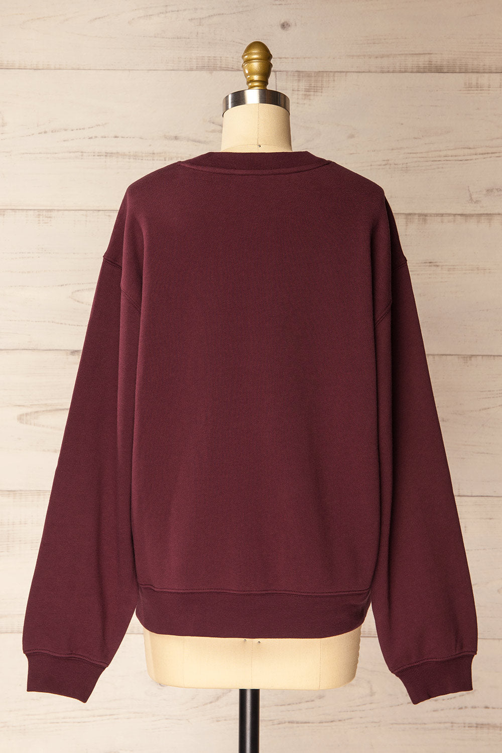 Nesna Oversized Burgundy Sweatshirt | La petite garçonne back view