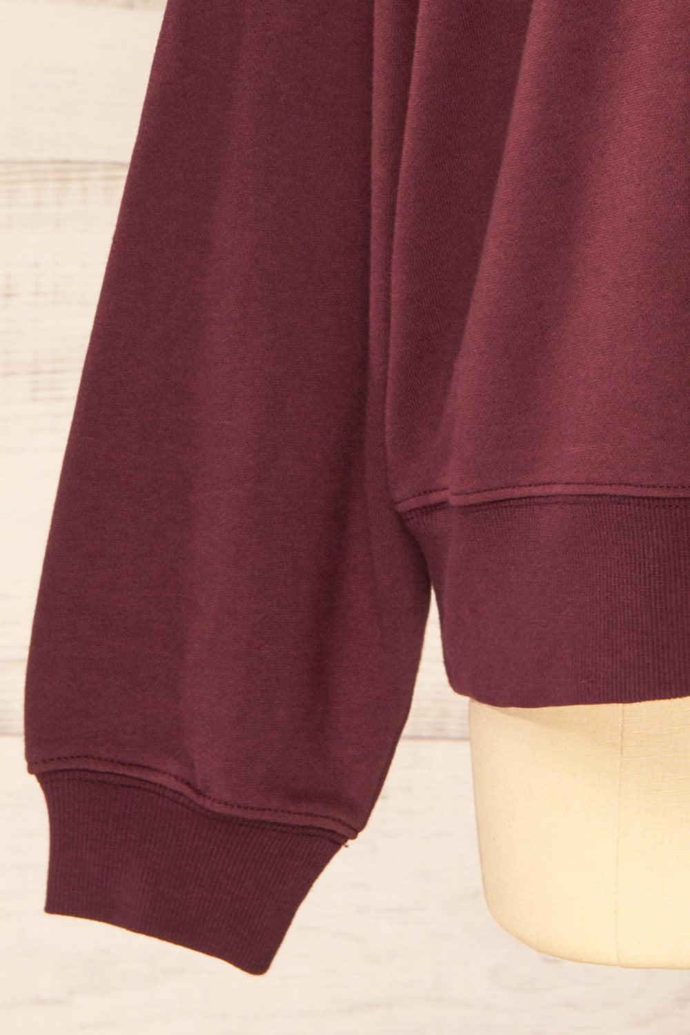 Nesna Oversized Burgundy Sweatshirt | La petite garçonne sleeve