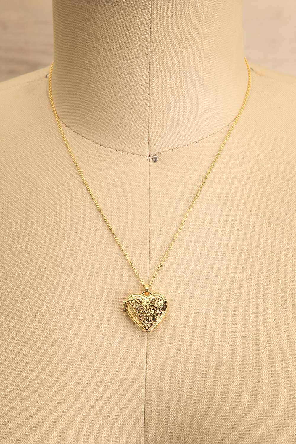 Nessima Gold-Plated Heart Locket Necklace | La petite garçonne