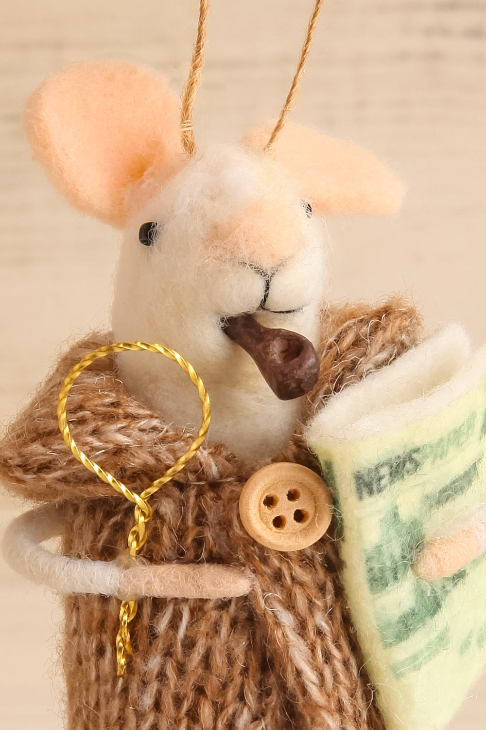 Outdoor Holiday Mouse Ornament - 3 Options | Maison garçonne newspaper-nelson close-up