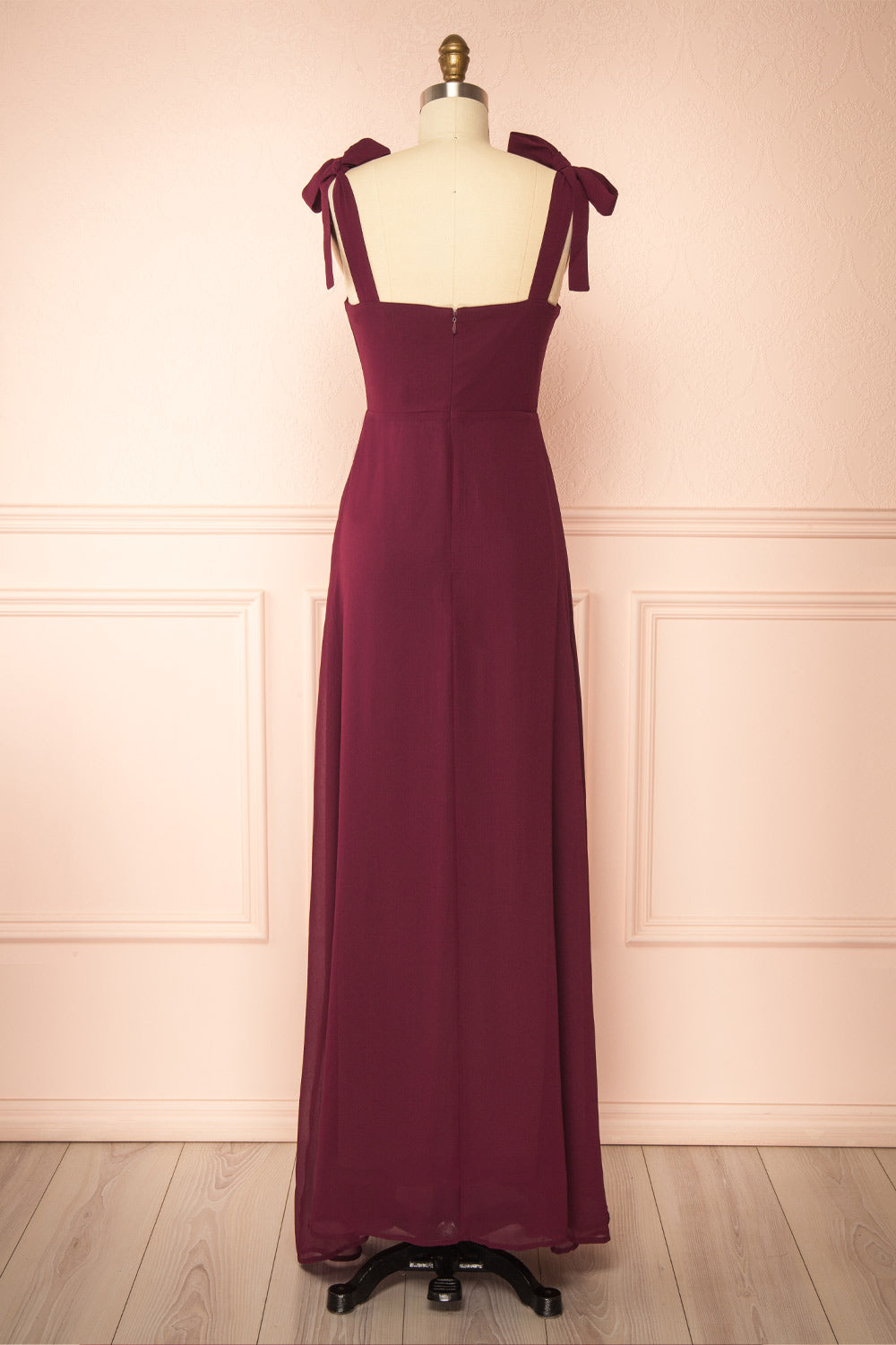 Neytiri Burgundy Exclusive 1861 A-Line Dress | Boutique 1861 back