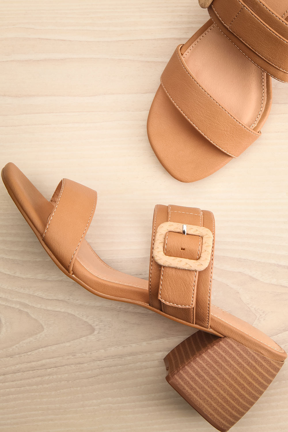 Nichola Brown Heeled Sandals | La petite garçonne flat view
