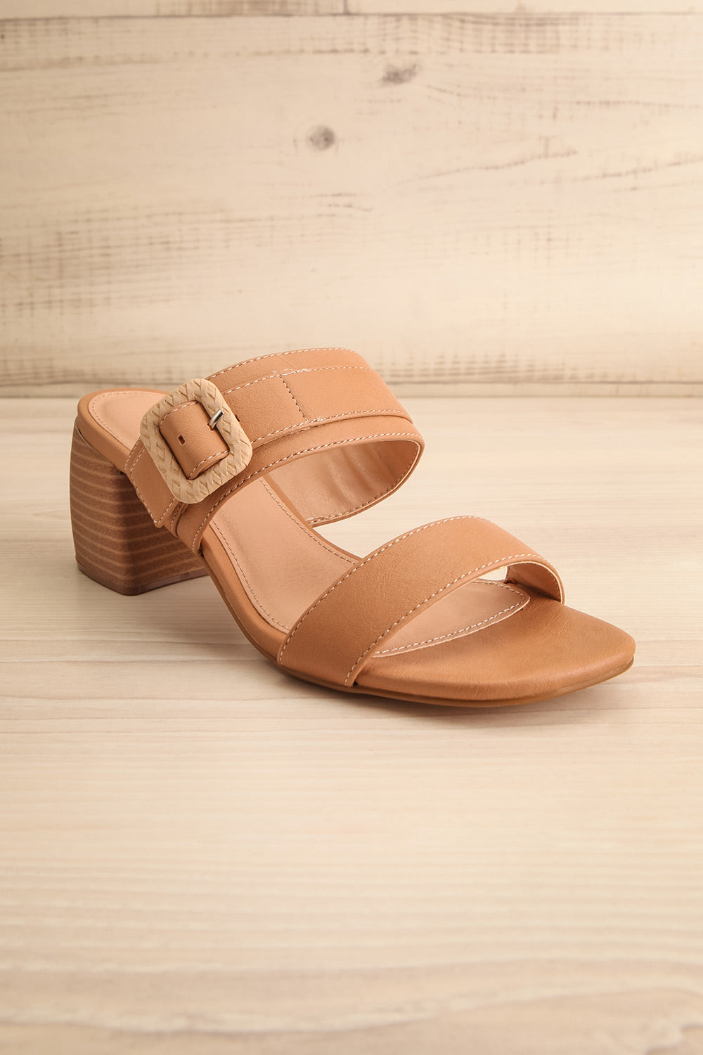 Nichola Brown Heeled Sandals | La petite garçonne front view