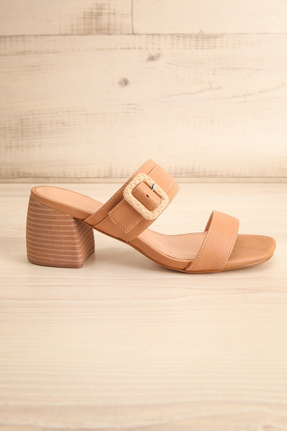 Nichola Brown Heeled Sandals | La petite garçonne side view