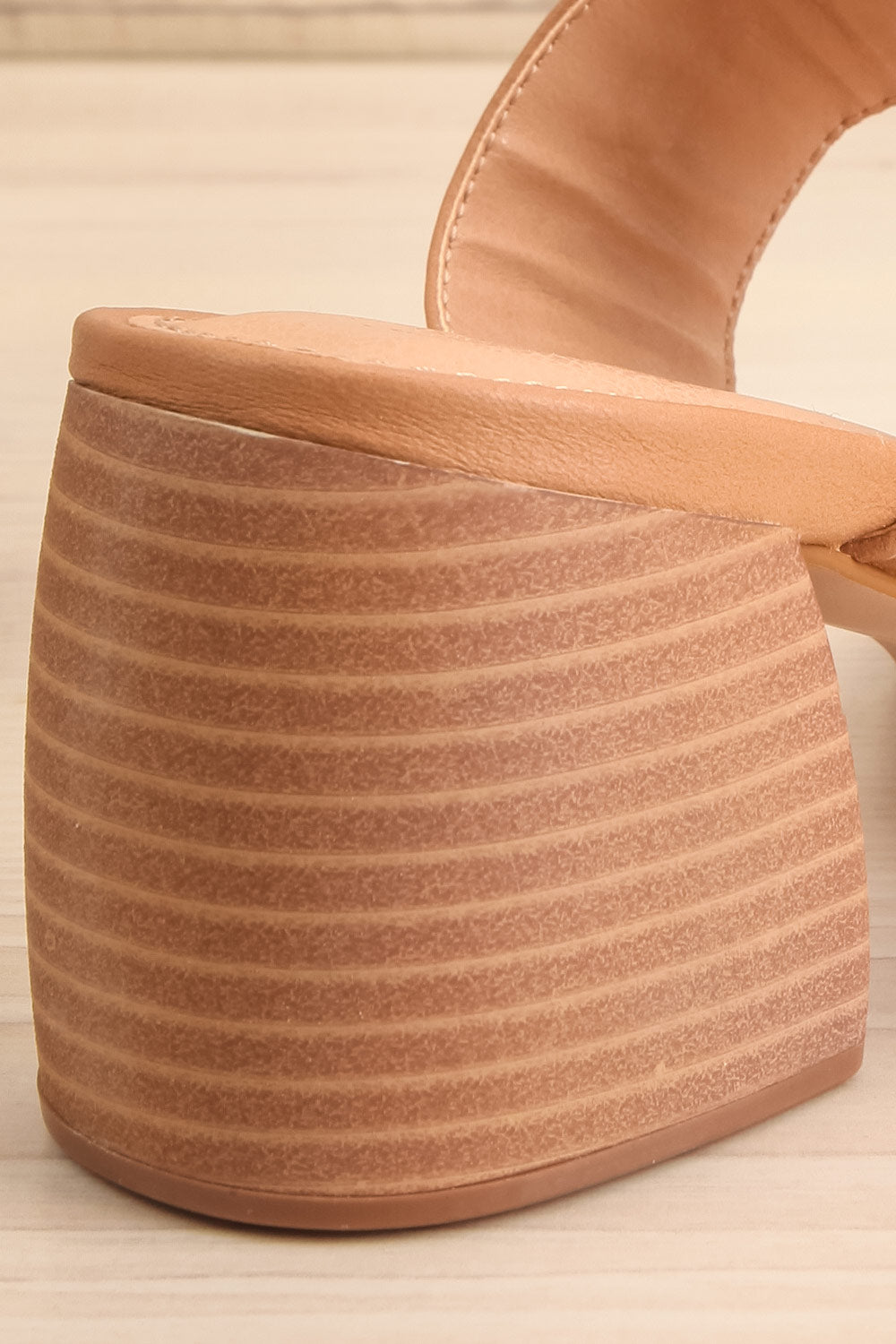 Nichola Brown Heeled Sandals | La petite garçonne back close-up