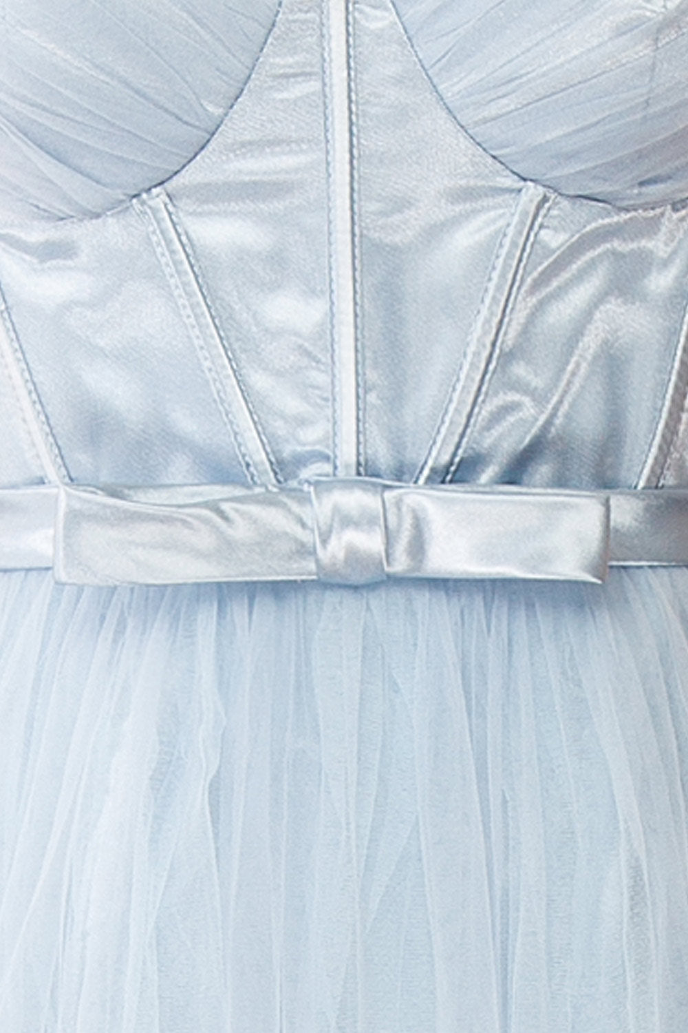 Nicola Blue | Strapless Corset Maxi Dress