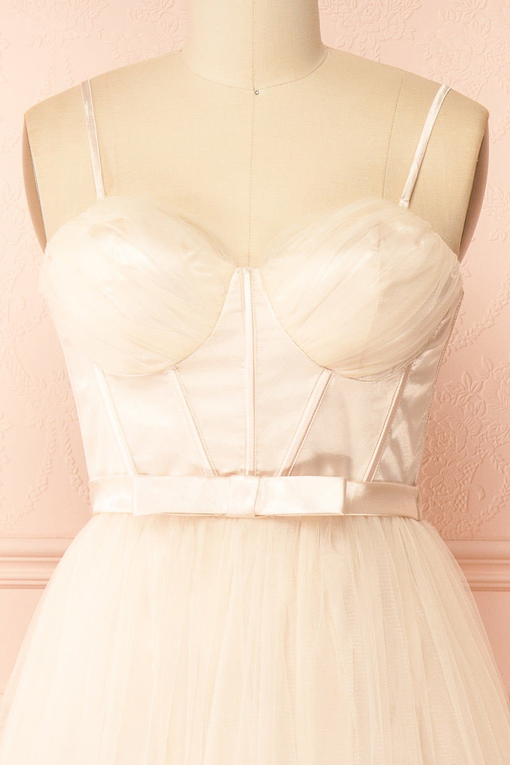 Nicola Champagne | Robe Maxi Corset Sans Bretelles