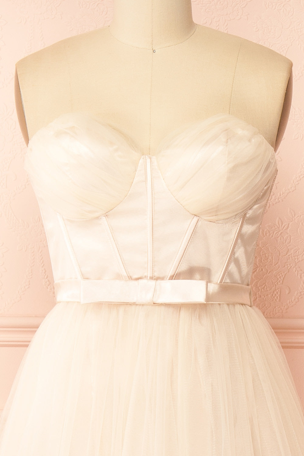 Nicola Champagne | Robe Maxi Corset Sans Bretelles