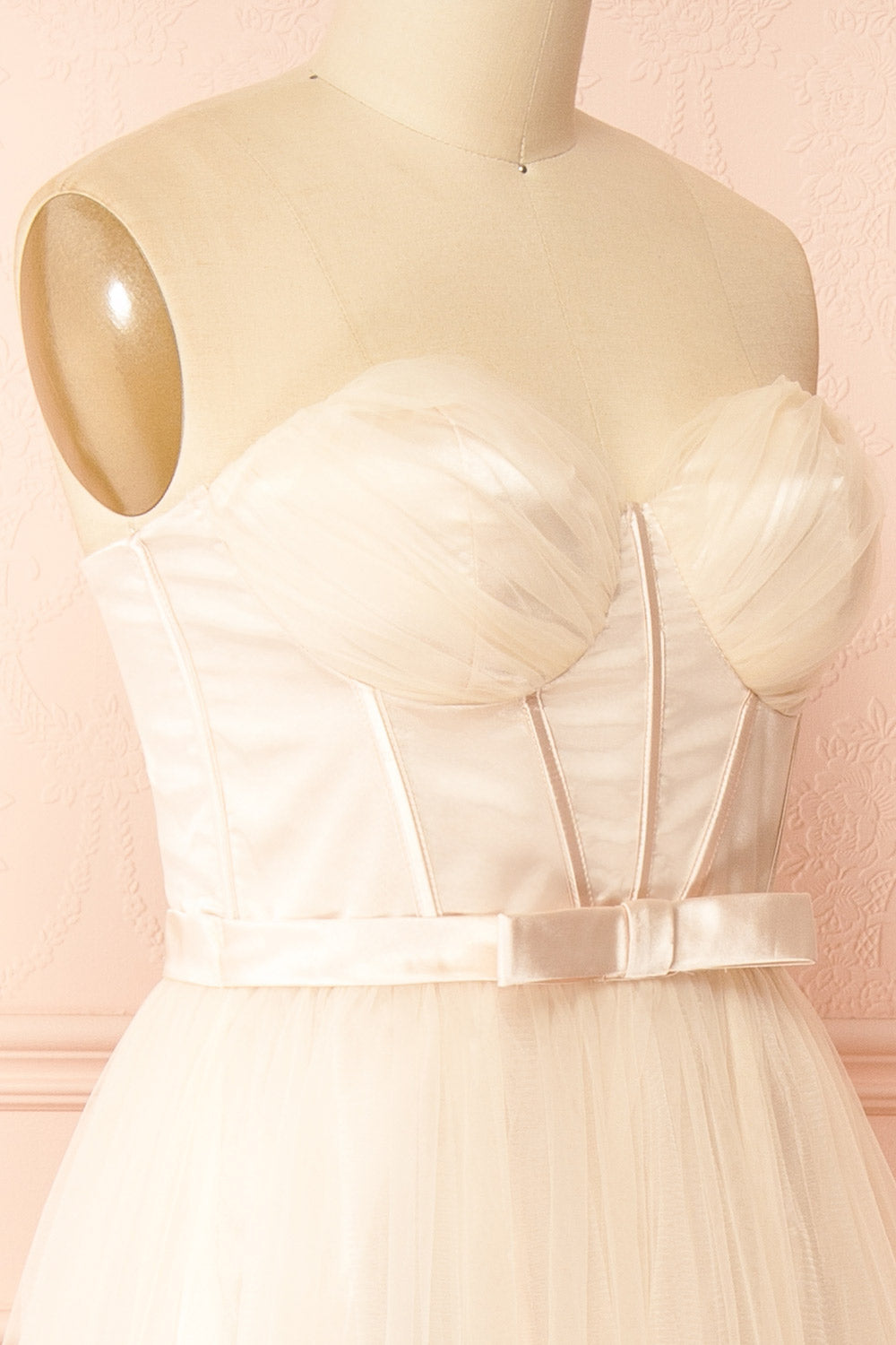 Nicola Champagne | Robe Maxi Corset Sans Bretelles