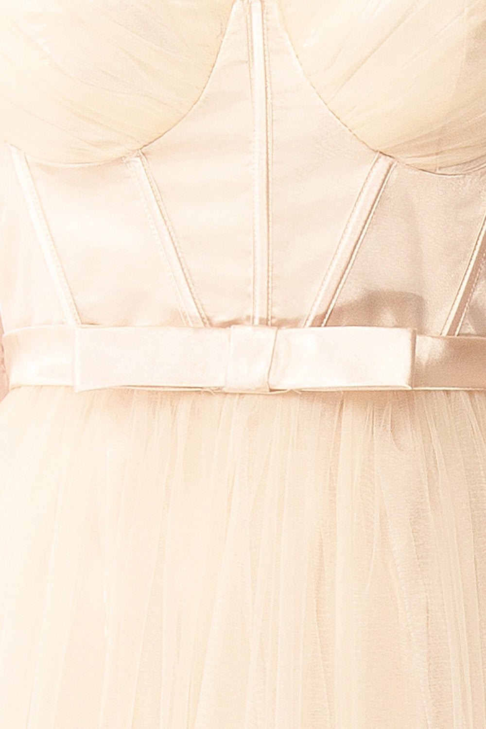 Nicola Champagne | Robe Maxi Corset Sans Bretelles