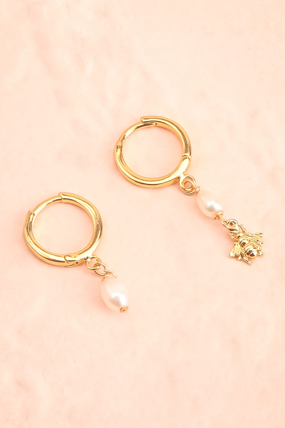 Nicolette Asymmetrical Hoop Earrings | Boutique 1861 close-up model