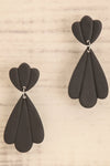 Nimbus Black Shell Pendant Earrings | La petite garçonne close-up