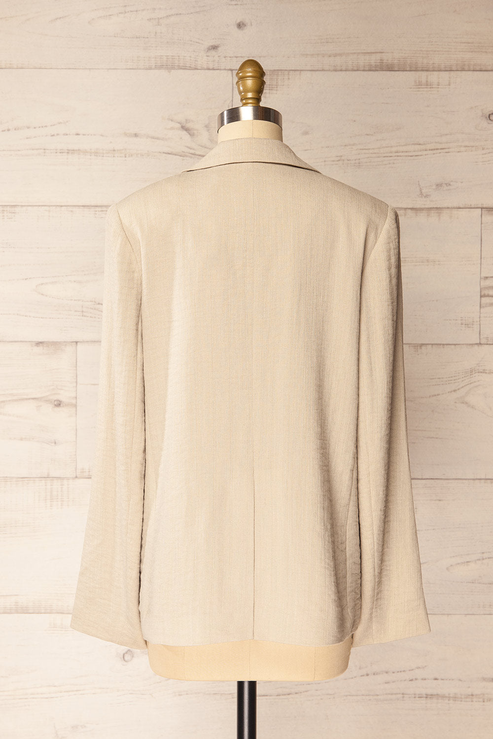 Norak Textured Beige Blazer | La petite garçonne back view