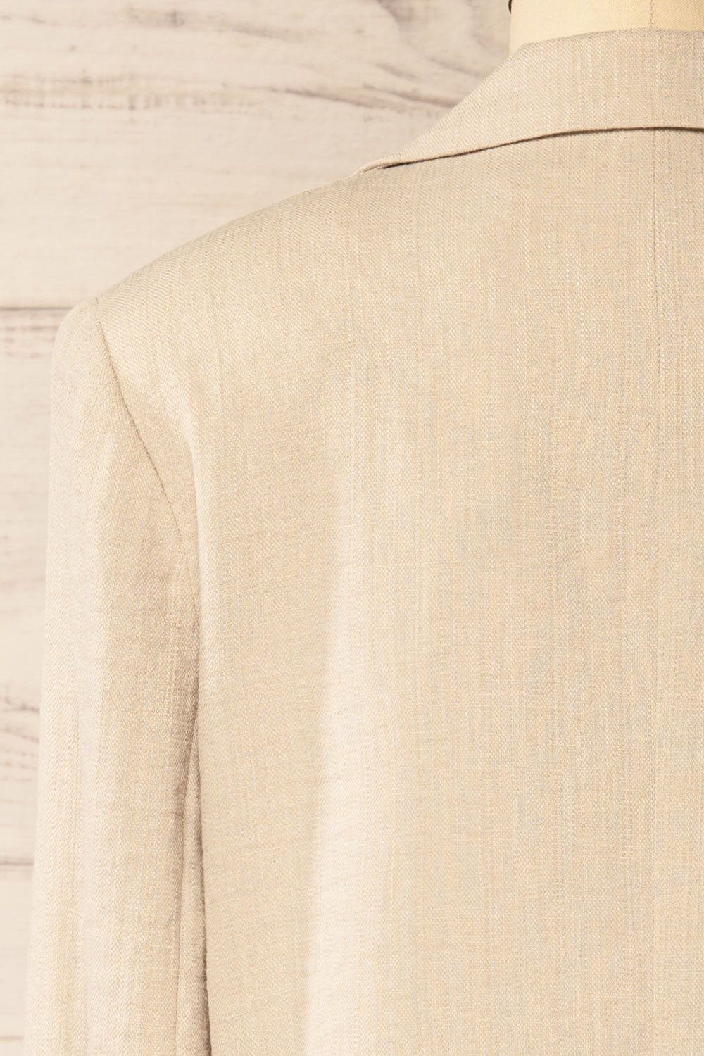 Norak Textured Beige Blazer | La petite garçonne back