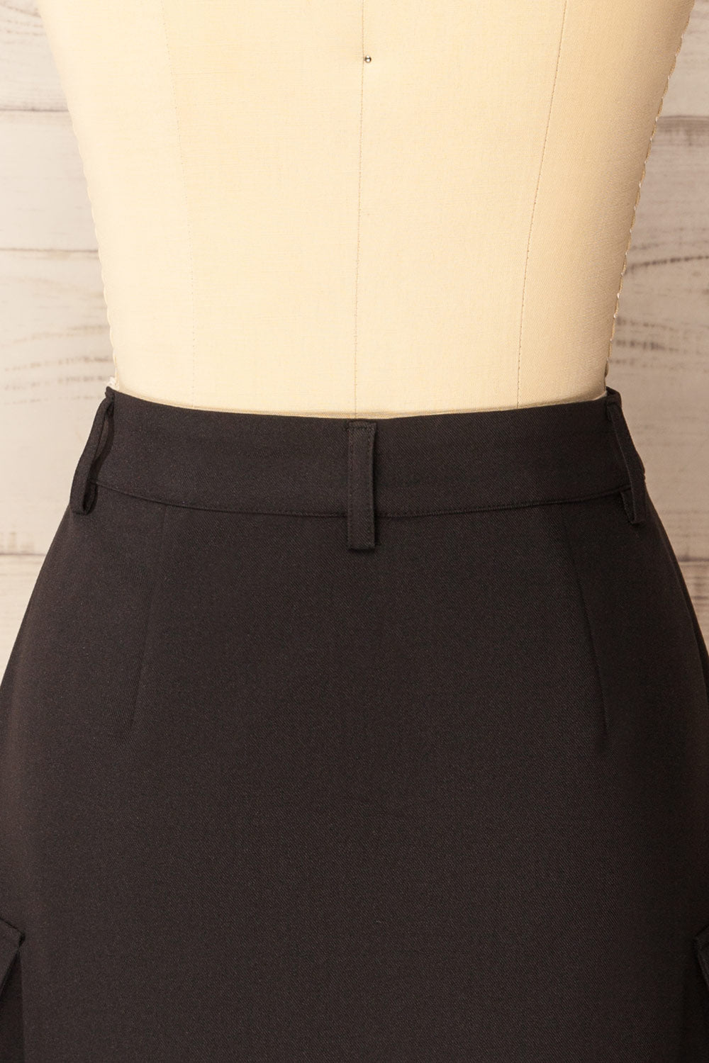 Norco Short Black Pleated Cargo Skirt | La petite garçonne back