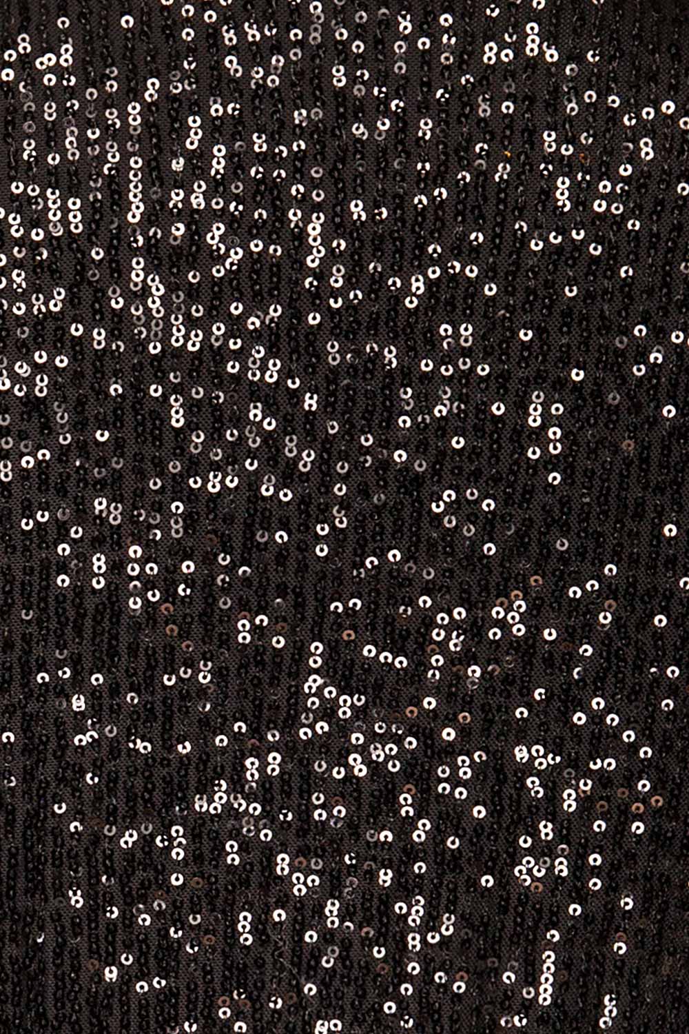 Northampton Long Sleeved Short Black Sequin Dress | La petite garçonne fabric