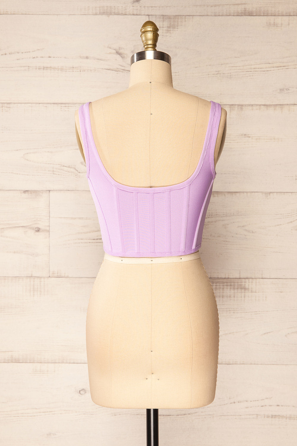 Noumea Lavender Lace-Up Corset Top | La petite garçonne back view