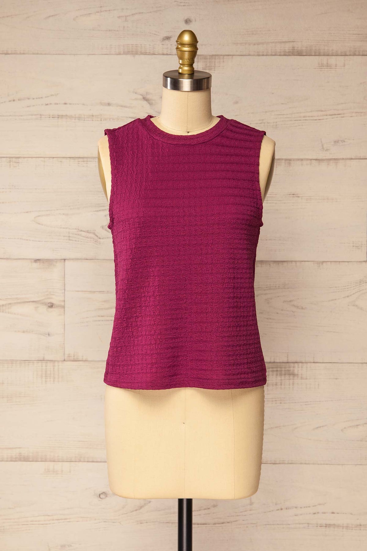 front view of Nucet Pink Sleeveless Tank Top at La petite garçonne