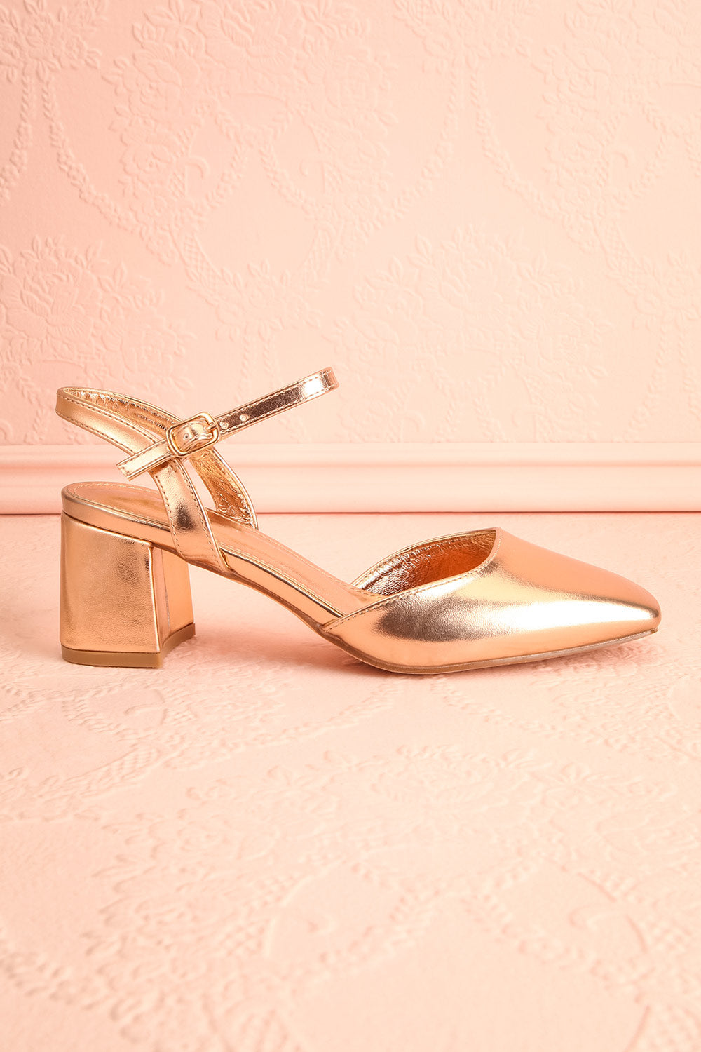 Nycole Black High-Heels w/ Ankle Strap | Boutique 1861 side view