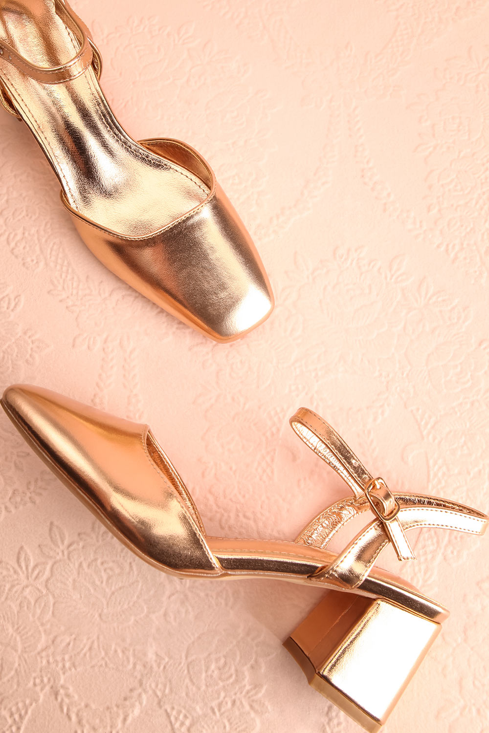 Nycole Rose Gold High-Heels w/ Ankle Strap Boutique 1861